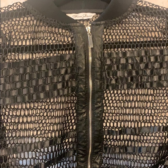 Mesh Bomber Jacket, Ribbon detailing - Picture 4 of 5